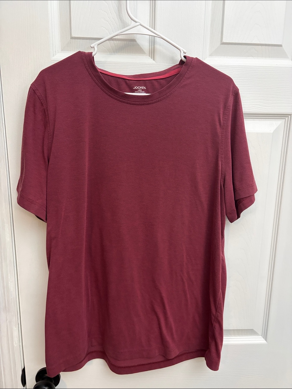 Jockey Men's Short-Sleeve Crewneck T-Shirt — Burgundy